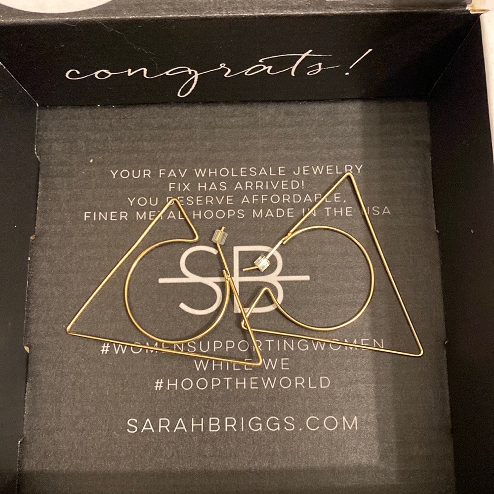 Gold Sarah Briggs hoops